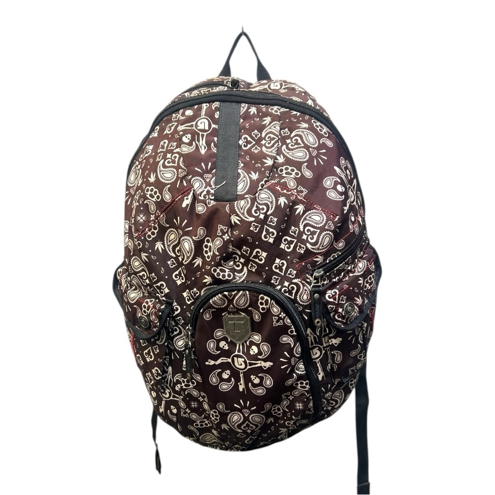 🎒 Burton Paisley Bandana Print Backpack | Brown Multi - Picture 2 of 7